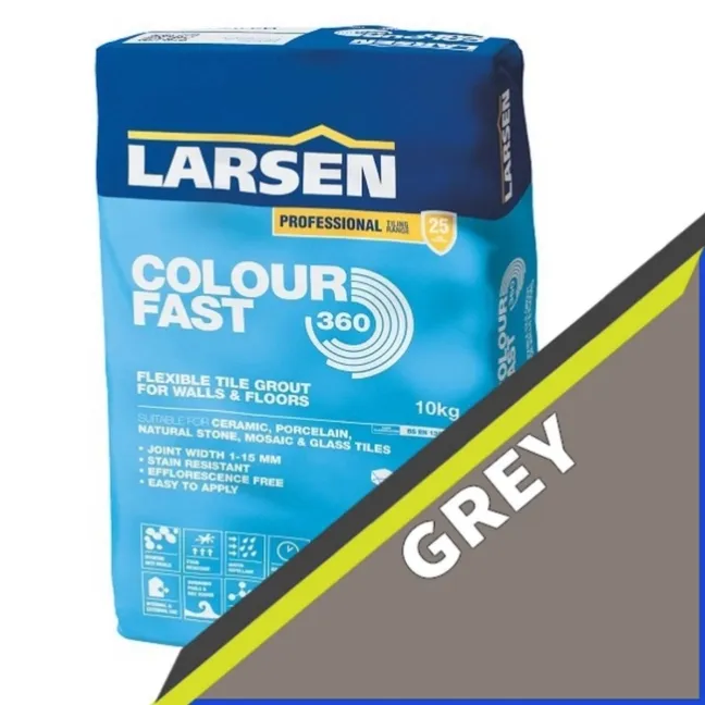 Colourfast 360 Flexible Grey Grout - 10kg