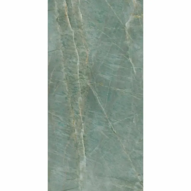 Roca Topazio Green Marble Effect Polished Porcelain Wall & Floor Tile