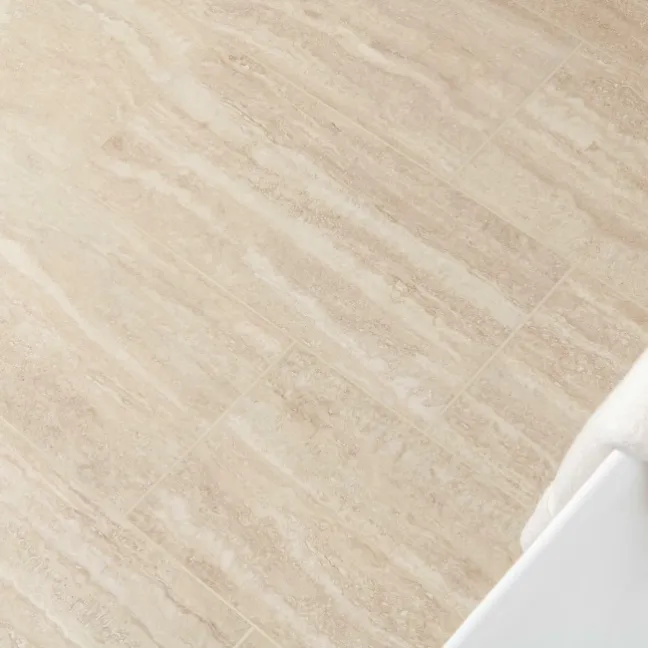 Travertino Beige Stone Effect Matt Porcelain Wall & Floor Tile