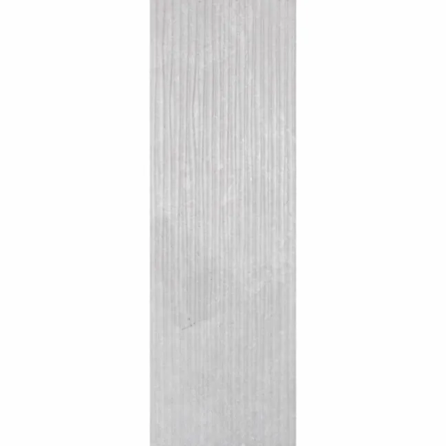 Tuscan Light Grey Embossed Decor Stone Effect Matt Ceramic Wall Tile