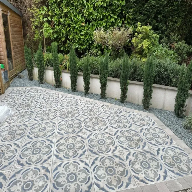Mischen Light Grey Decor Concrete Effect Matt Porcelain Outdoor Slab Tile
