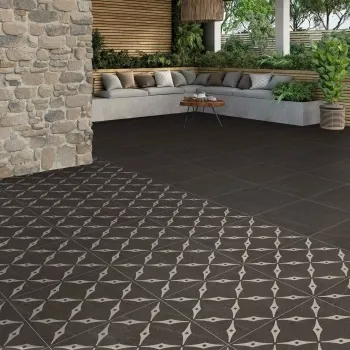 Bellevue Decor Graphite Matt Stone Effect Porcelain Outdoor Slab Tile