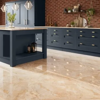 Immense Peach Stone Effect Polished Porcelain Floor Tile