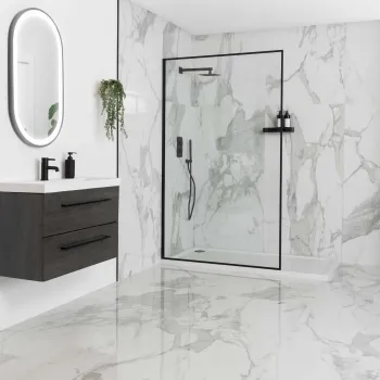 Invictus Grey Marble Effect Polished Porcelain Large Wall and Floor Tile