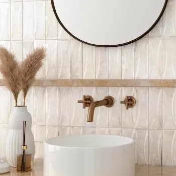 Luma White Gloss Decor Ceramic Wall Tile