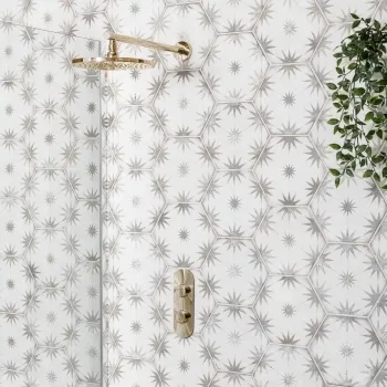 Lylia Taupe Decor Hexagon Matt Wall and Floor Tile