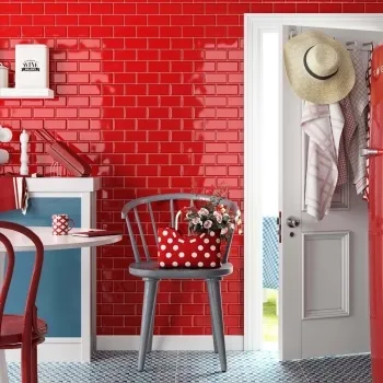 Mini Metro Red Wall Tiles Roomset