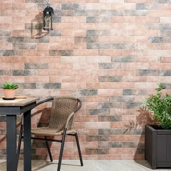 Muralla Beige Brick Wall Tiles Roomset