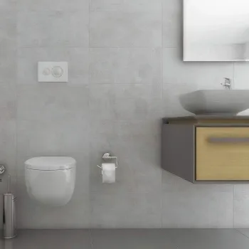 Nexus Ice Matt Porcelain Wall And Floor Tiles 300x600 Bathroom Roomset