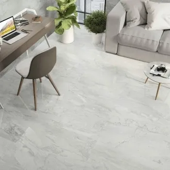 Pienza Grey Polished Porcelain Floor Tile 800x800 Living Room Roomset