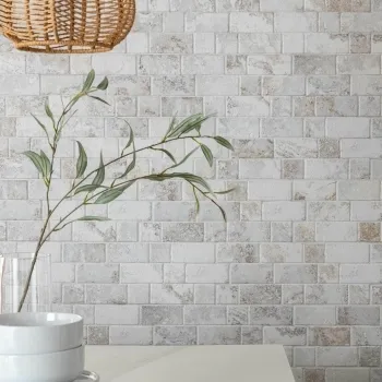 Roma White Travertine Effect Italian Porcelain Wall Tile