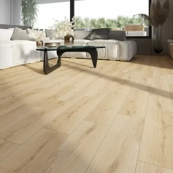 SandWood Beige Oak Wood Effect Matt Porcelain Floor Tile