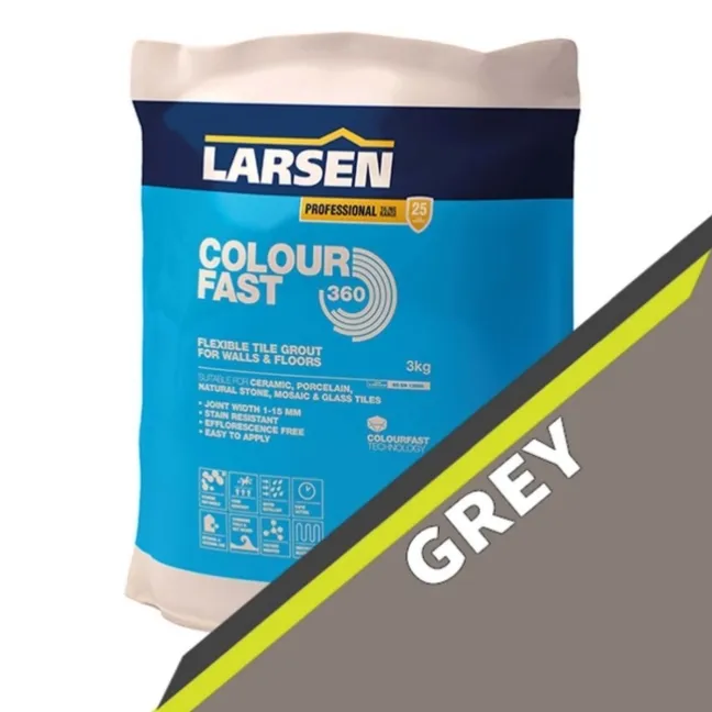 Colourfast 360 Flexible Grey Grout - 3kg