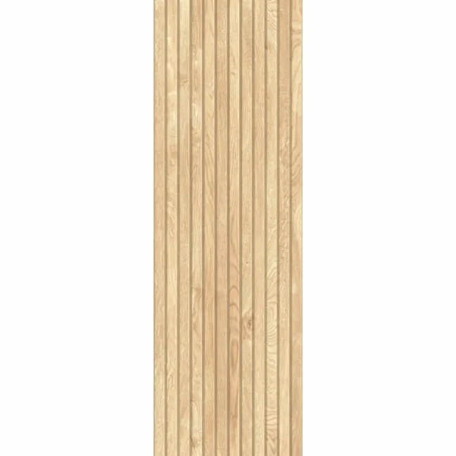 Bandwood Light Oak Slatted Wood Effect Matt Ceramic Wall Tile