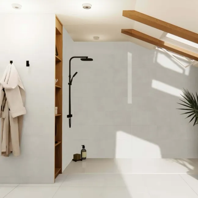 Bercy Light Grey Concrete Effect Matt Ceramic Wall Tile