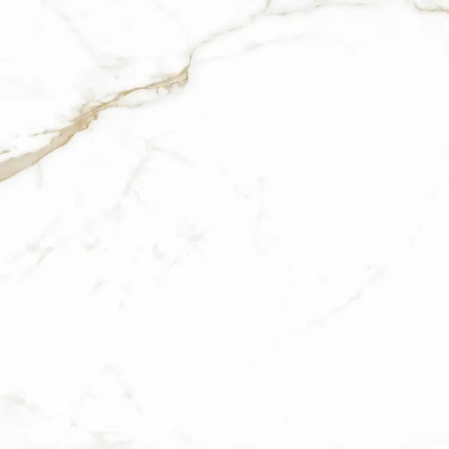 Carrera Gold Marble Effect Rectified Polished Porcelain Floor Tile
