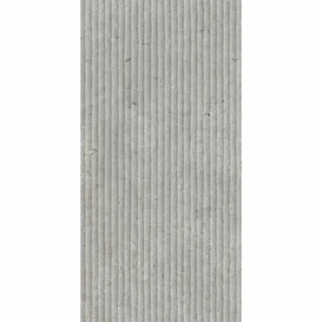 Roca Limestone Effect Decor Grey Matt Ceramic Wall Tile