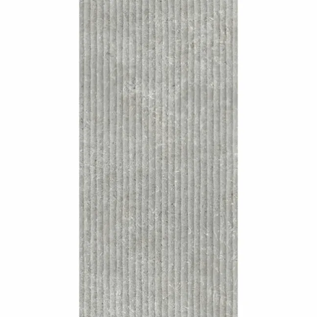 Roca Limestone Effect Decor Grey Matt Ceramic Wall Tile