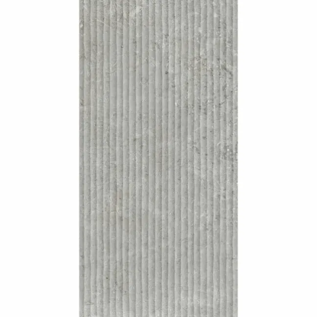 Roca Limestone Effect Decor Grey Matt Ceramic Wall Tile