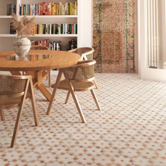 Lylia Terracotta Decor Hexagon Matt Wall and Floor Tile