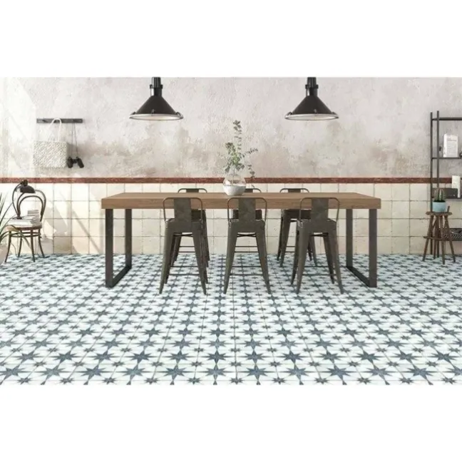 Metropolis Star Indigo Wall and Floor Tiles 