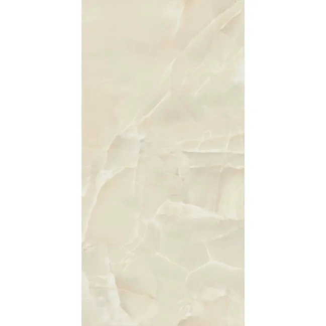 Onyx Marble Effect Cream Polished Porcelain Wall and Floor Tile