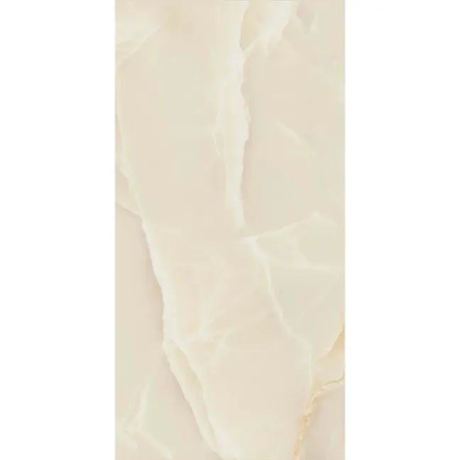 Onyx Marble Effect Cream Polished Porcelain Wall and Floor Tile