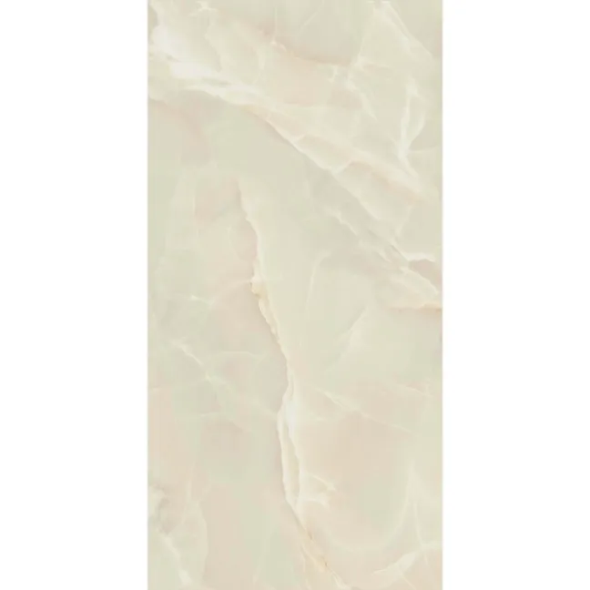 Onyx Marble Effect Cream Polished Porcelain Wall and Floor Tile