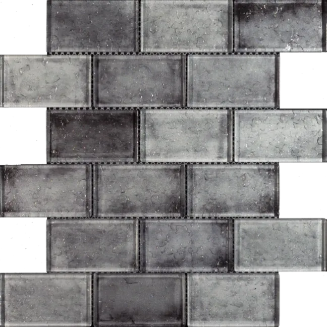 Raindrop Grey Glass Mosaic 300x300