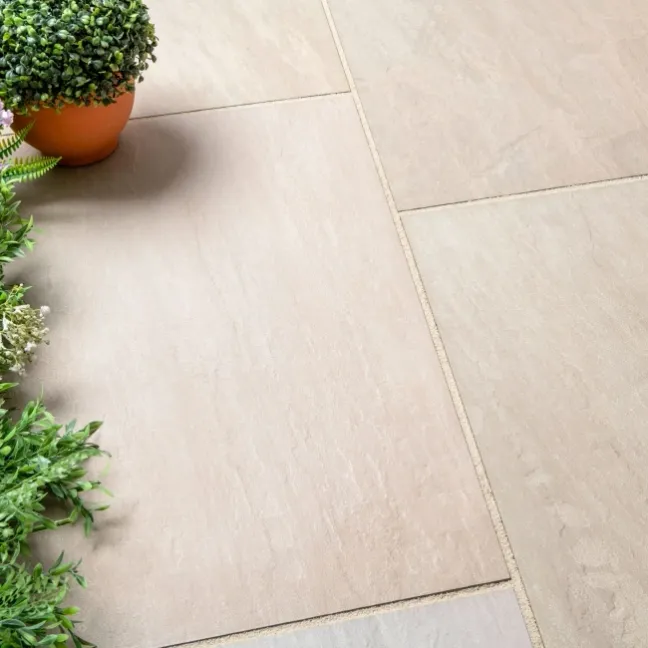 Raj Green Sandstone Effect Matt Large Porcelain Outdoor Slab 
