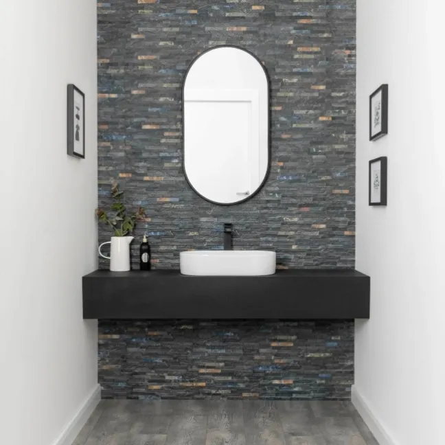 Rio Black Split Face Effect Italian Porcelain Wall Tile