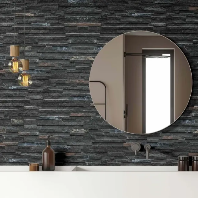 Rio Black Split Face Effect Italian Porcelain Wall Tile