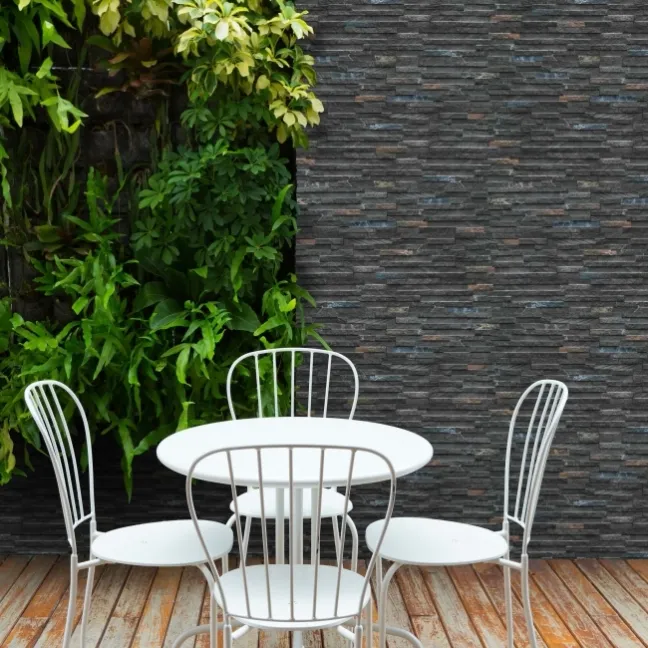 Rio Black Split Face Effect Italian Porcelain Wall Tile