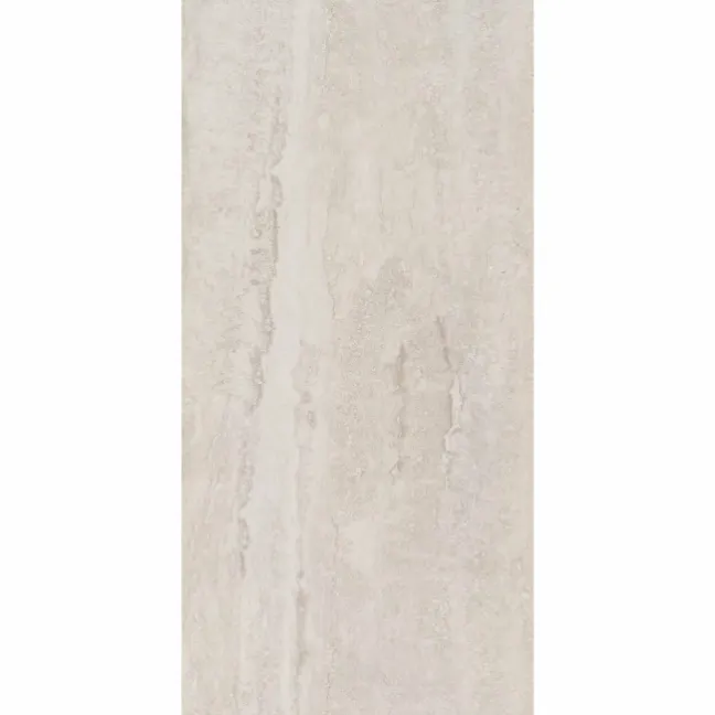 Travertino Light Grey Stone Effect Matt Porcelain Wall & Floor Tile