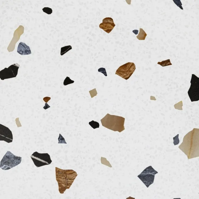 Trend White Terrazzo Multicolour Wall and Floor Tile