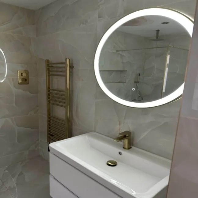 Onyx Marble Effect Cream Polished Porcelain Wall and Floor Tile