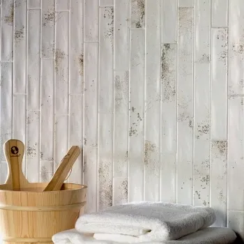 Cool Ash Grey Brick Effect Matt Ceramic Wall Tile