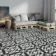 Devon Black & White Victorian Patterned Matt Ceramic Floor Tile