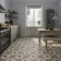 Osborne Blue Victorian Patterned  Matt Ceramic Floor Tile