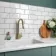 Subway Bevelled White Marble Effect Gloss Ceramic Wall Tiles