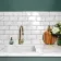 Subway Bevelled White Marble Effect Gloss Ceramic Wall Tiles