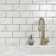 Subway Bevelled White Marble Effect Gloss Ceramic Wall Tiles