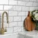 Subway Bevelled White Marble Effect Gloss Ceramic Wall Tiles