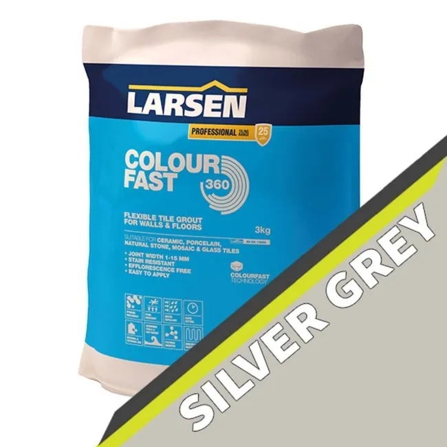 Colourfast 360 Flexible Silver Grey Grout - 3kg