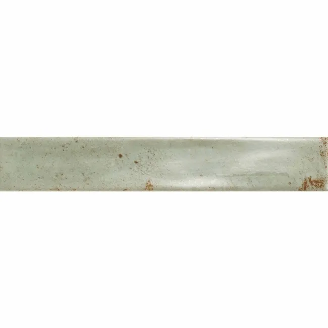 Cool Sage Green Brick Effect Matt Ceramic Wall Tile