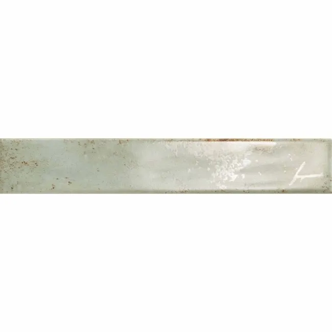 Cool Sage Green Brick Effect Matt Ceramic Wall Tile