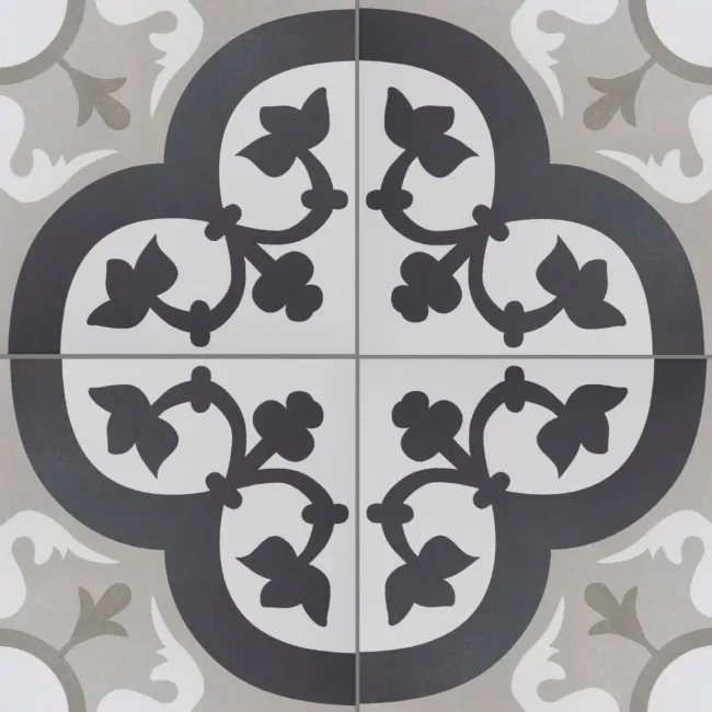 Hanoi Flower Grey Floor Tiles