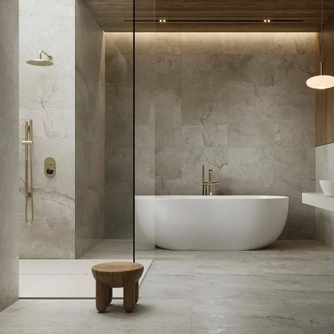 Mountain Grey Stone Effect Matt Porcelain Wall and Floor Tile