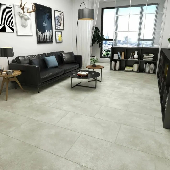 Spector Grey Concrete Tile Effect Luxury Click Vinyl Flooring 5.5mm