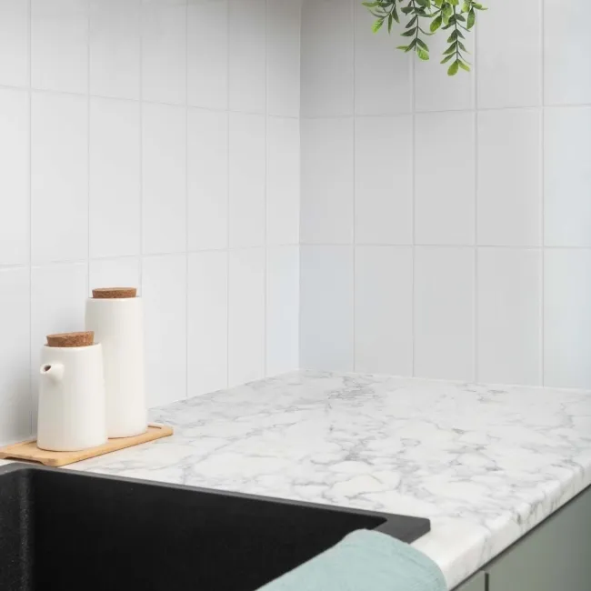 Subway Flat White Gloss Ceramic Wall Tiles